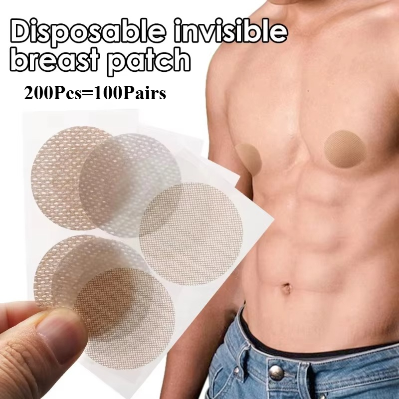 Strapless Bra Adhesive - 200 stücke Unsichtbare Männer Nippel Abdeckung