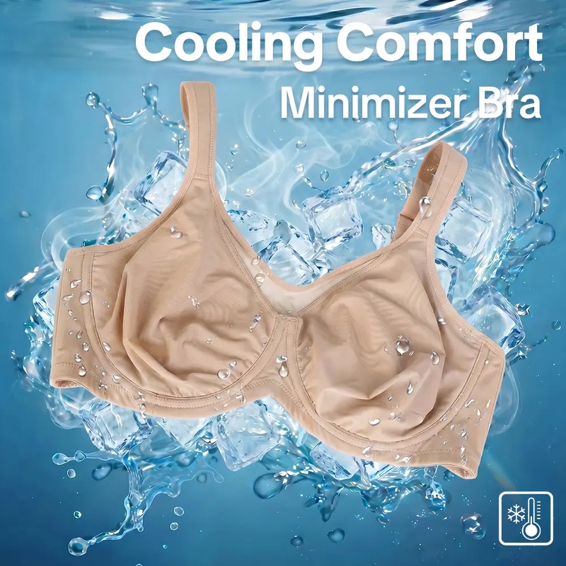 T Shirt Bra Seamless - HSIA CardiComfort Cooling Minimiser BH, Vollständige